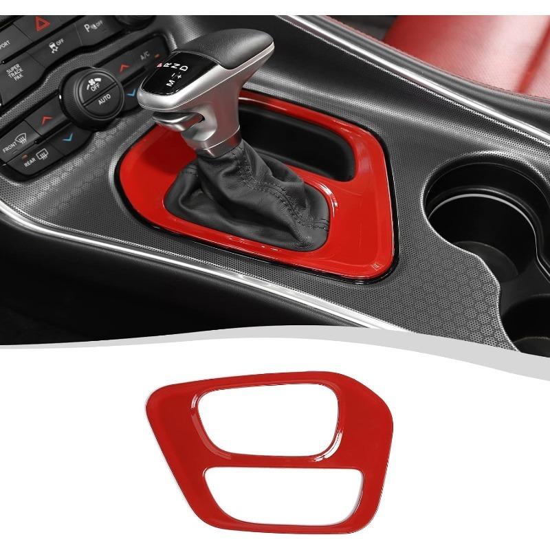 Carbon Fiber Black Accessory For Dodge Challenger 2015-2022 Center Console Gear Shift Panel Interior Decorative Cover Trim
