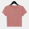 Women's Simple Solid Color Crew Neck Yoga T-Shirt - Short Sleeve for Running & Fitness