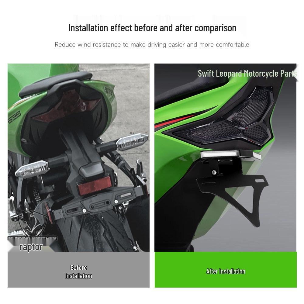 Kawasaki ZX-4R RR Multifunctional LED Taillight & License Plate Holder with Turn Signals