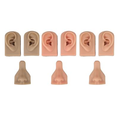 Silikon-Piercing-Übungsmodell, Simulation, weiches, flexibles Nasen-Ohren-Modell für den Display-Unterricht