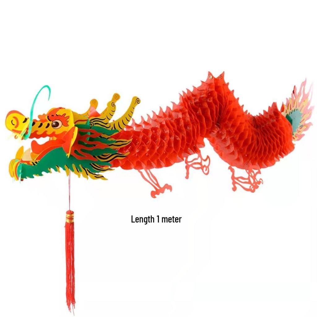 5-Foot Dragon-Shaped Lantern Decoration for Festivals and Celebrations