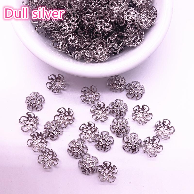 New 150pcs 8/10mm Hollow Flower Findings Cone End Beads Cap Filigree DIY Jewelry Making