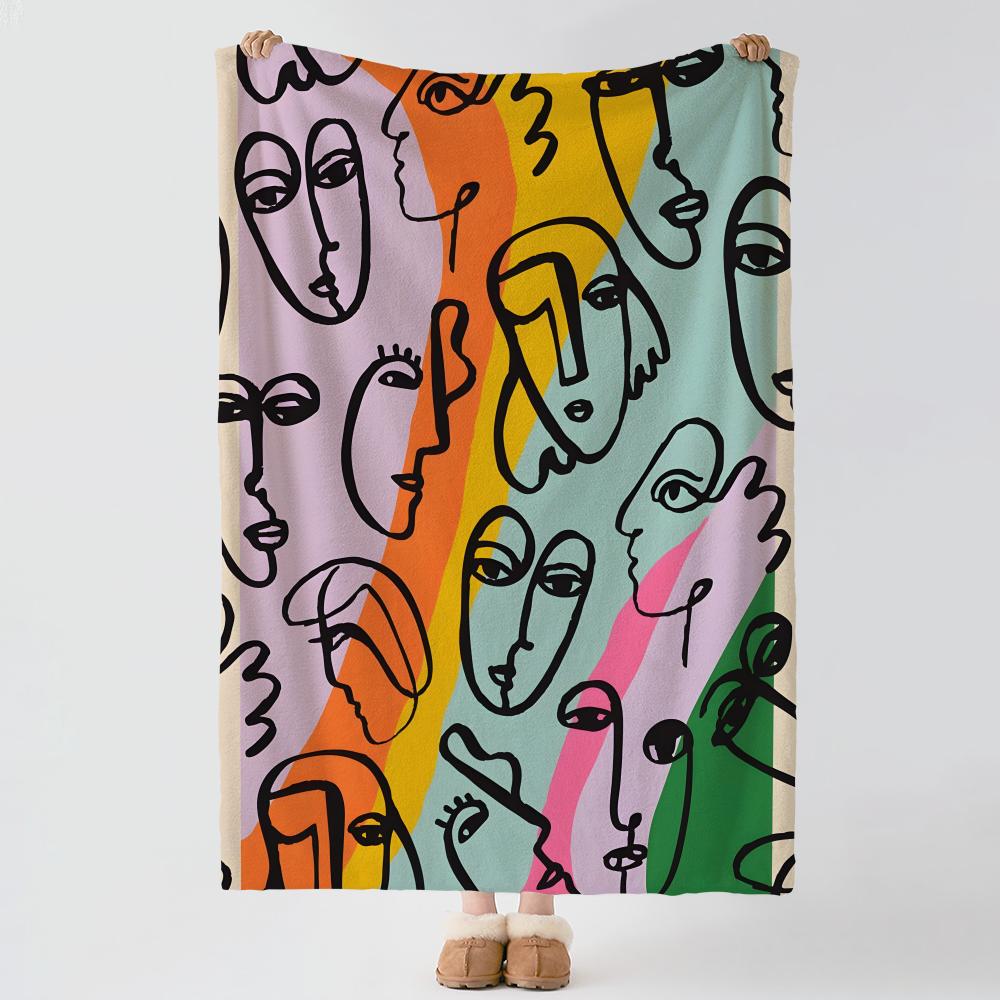 Artist PPablo PPicasso Throw Soft Warm Flannel Blanket Multiuse Throw for Bed Sofa Office Air Conditioning Nap Blanket