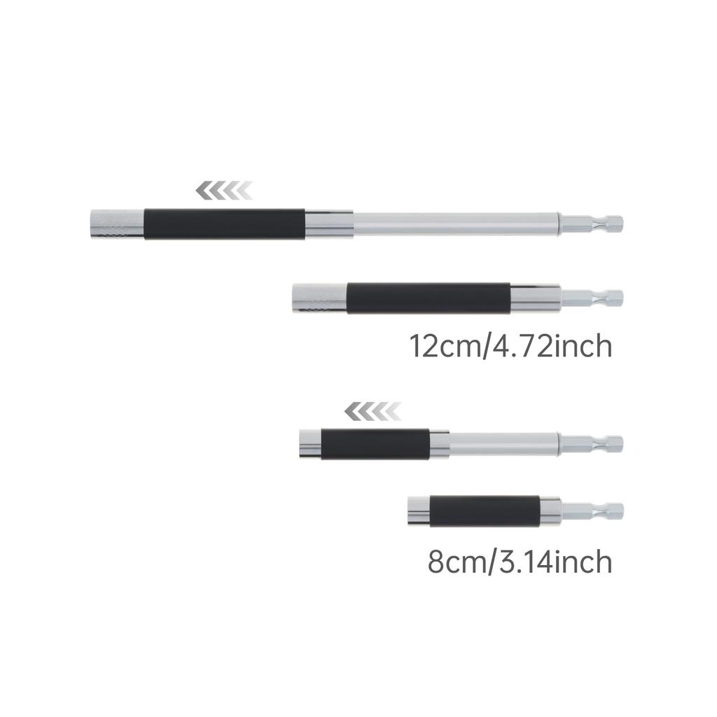 5pcs Scalable 3.1-4.8 Inch Magnetic Drill Bit Holder Extension Bar Adapter Heavy Duty 1/4 Inch Hex Shank Universal Fit Nuts Screwdriver Handheld