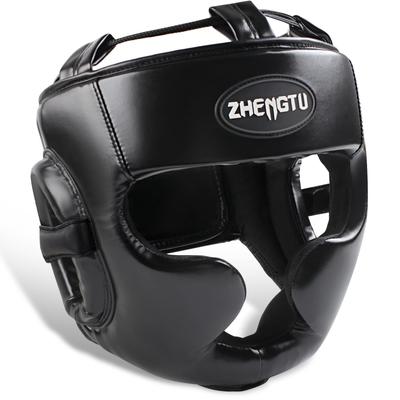 ZHENGTU Headgear for Adults and PRO MODEL Strap Integrated Chin for Martial and Practice Children, [Top + Guard] Arts, Kickboxing, MMA, Sparring,