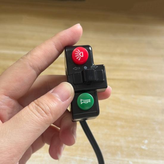 3-In-1 Scooter Toggle Switch Universal Electric Bicycle Headlight Horn Turn Signal Light