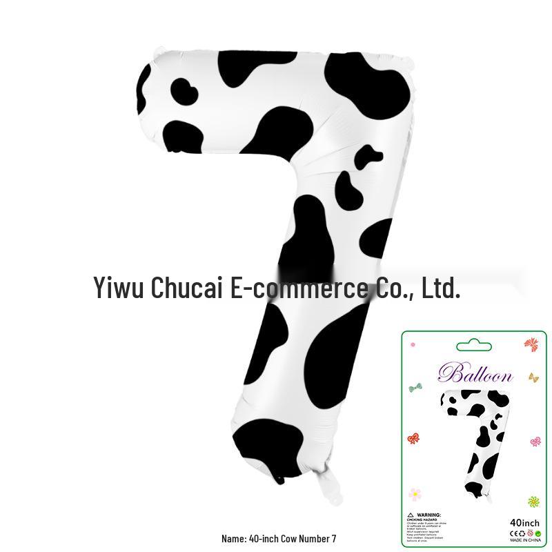 Décoration Bandeau Rayé à Carreaux Vache Dégradé 40" - Grand Chiffre pour Scène de Fête d'Anniversaire de Bébé