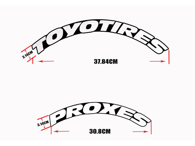 Naklejki z literami na opony samochodowe 3D - Spersonalizowany zestaw 4 szt., Dostępne w wielu kolorach