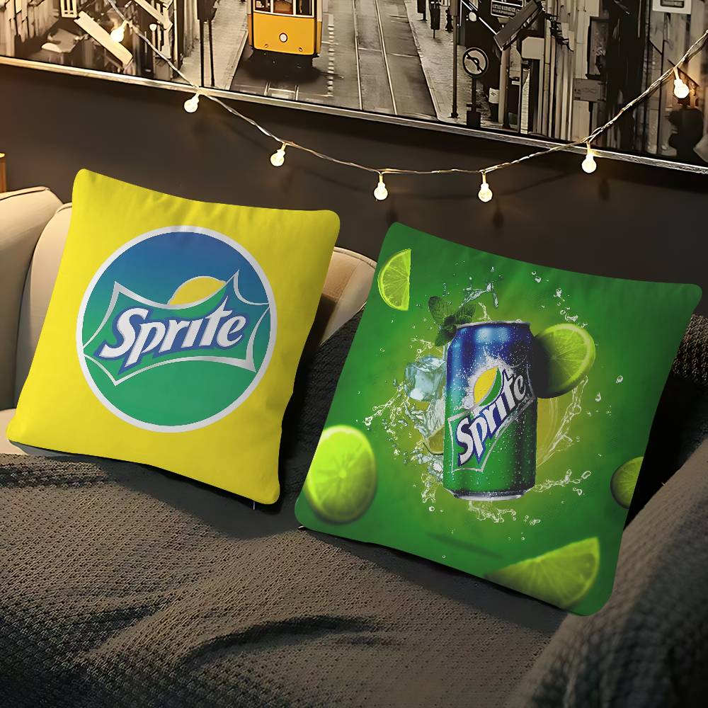 S-spri-te Logo Kissenbezug Auto Dekokissenbezug Für Sofa Auto Weihnachtsgeschenk 40x40cm 45x45cm