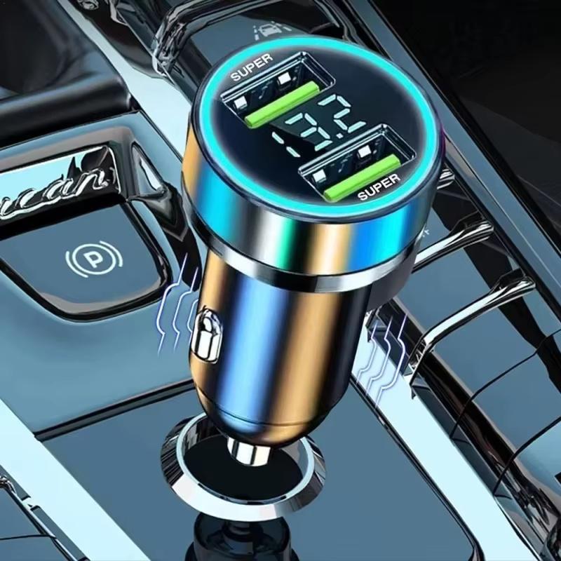 2 Port Super Fast USB Car Charger ForiPhone 14 Pro Max 13 12 11 Samsung S23 S22 120WQuick Charging Adapter
