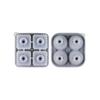 2 Pcs Silicone Ice Cube Tray 4 Cavities Refrigerator Summer Cocktail Whiskey Ice Ball Maker Mold Crystal Ice Cube Tray  For Bar