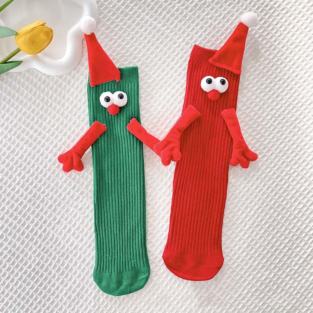 New Year Gifts Christmas Magnetic Stocking Breathable Cartoon Xmas Socks  Streetwear
