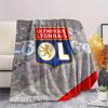 Olympique Lyonnais Football Team,pattern Flannel Blanket, High Quality Comfortable for All Seasons, Home Decor, Warmth and Comfort, Perfect for Gifts.