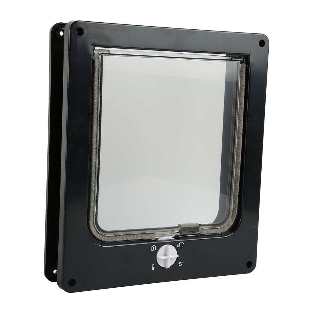 Pet Door Wearproof Automatic Window Closure Function Cat Interior Door for All Standard Interior Doors Black XL