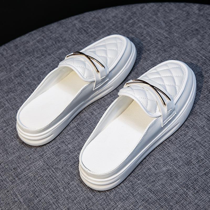 Women Baotou Half Slippers Summer New Comfortable Casual Mules Shoe Lightweight All-match Women Lazy Flat Shoes Zapatos De Mujer