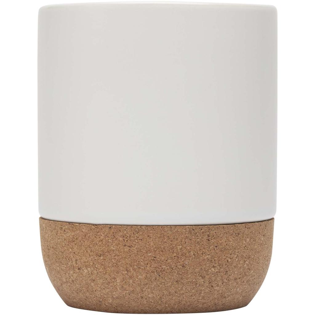 Glass "Billie" 300 ml matte ceramic mug with cork details White