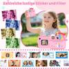 Instant Camera Children, 1080P HD Children's Camera with 32GB Card, 48MP Selfie Children's Camera, Children's Toy, Unicorn Gifts from 3-12 Years