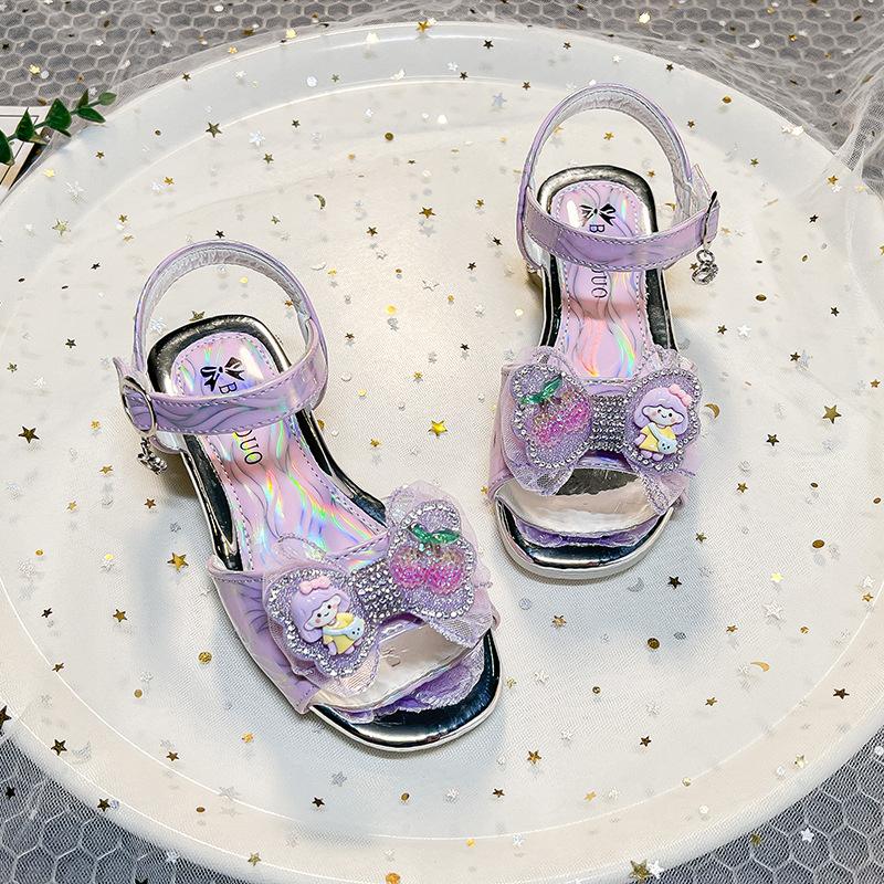 

Jelly Sandals for Toddler Children Slippers Cartoon Dinosaur Flat Bottom Home Breathable Beach Slippers Girls Slipper 26-15.8cm фиолетовый