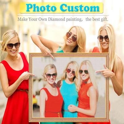 Photo Custom New Full Round Drill 5D Diamond Painting Private Custom Cross Stitch Mosaic Embroidery Wedding Decoration