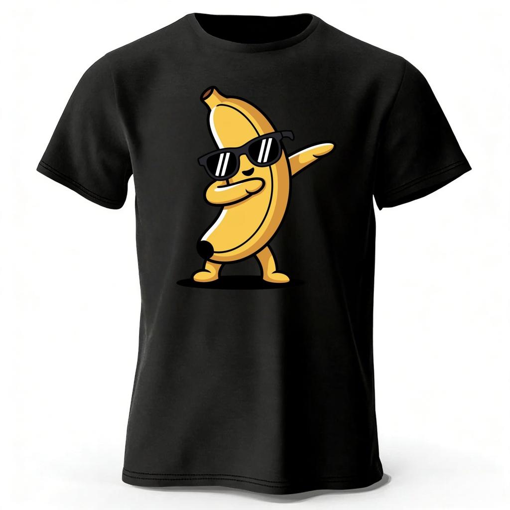 Funny Banana Summer Mens 100 Cotton Tshirt Comfortable Loose Large Size Running Fitness Tshirt Casual Fashion Top