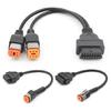 Motorcycle Maintenance OBD Scanner Cable, Accurate Diagnostics and Adjustments Data Reading Suitable for 6+4 Pin Models