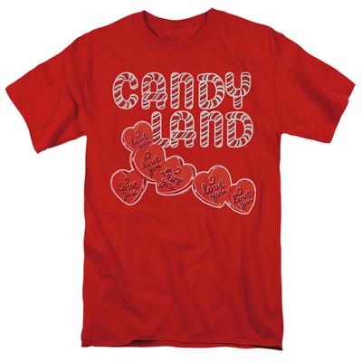 Candy Land Ich liebe dich Herren T-Shirt Rot Offiziell lizenziert