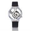 Orologio da Donna Semplice Creativo Inciso Vuoto Moda Nota Orologio di Coppia Orologio al Quarzo da Uomo