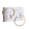 Miffy Macaron Color Resin Hair Ties for Students - Cute Kitty Duo Rubber Bands for School