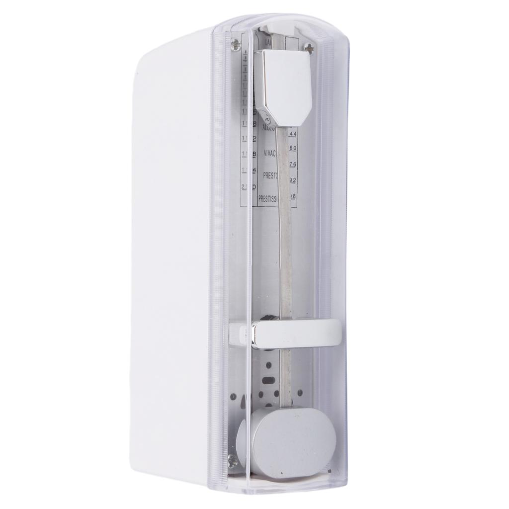 Mini Mechanical Metronome Portable 11x5x3cm White Musical Instrument Accessories for Piano