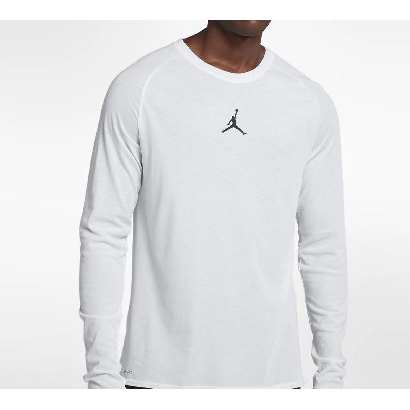 Jordan T Shirts Men's White Crew Neck Moderate Straight Fit 926437-100