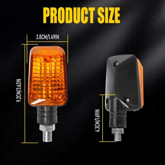 4Pcs Motorcycle Turn Signals Amber Lights Blinker Indicator For Kawasaki Suzuki