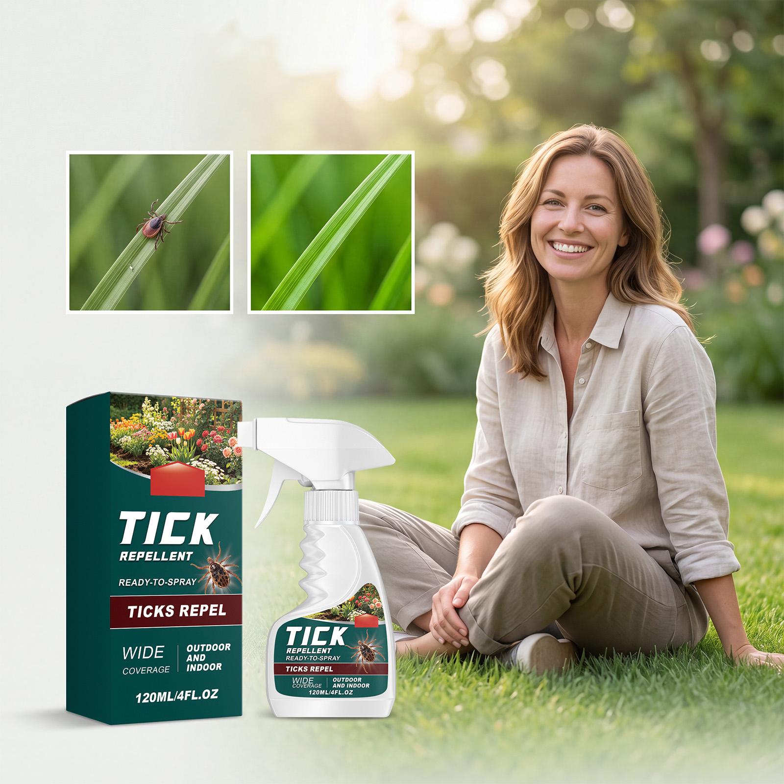 Tick Repellent Spray 120ml for Indoor and Outdoor Use Wide Coverage Ready to Spray Formula for Home Garden and Pets Protection Against Ticks one size зелёный