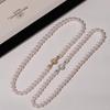 Natural Deep Sea Shell Pearl Necklace & Bracelet Set - Three-Piece Round Choker for Women