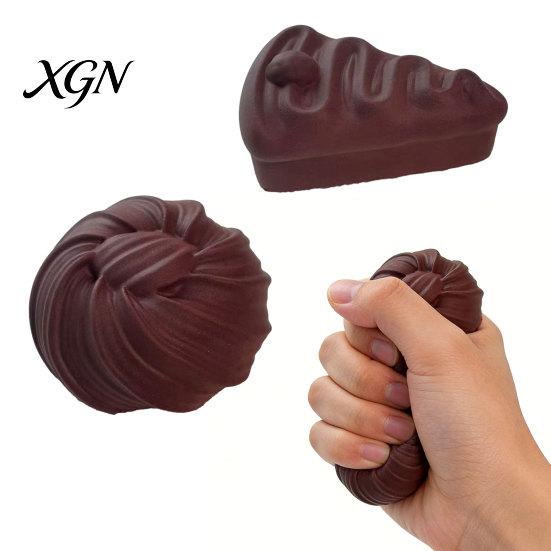 Mousse Cake Squeeze Toy Chocolate Anti-Anxiety Simulated Cream Sensory Simulation Food Photo Props Stress Relief