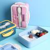 Wheat Straw Insulated Microwave-Safe Bento Lunch Box for Office & Students