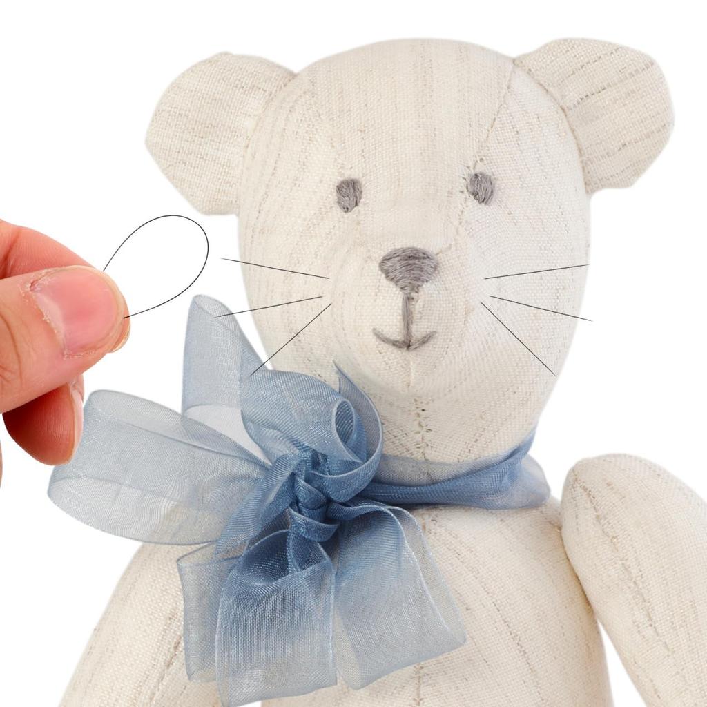 STOBOK Cat Crafts for Plush Thin and DIY Craft Wool Felt Whiskers, Animals, Hamsters, Dogs, Soft, White, Accessories,
