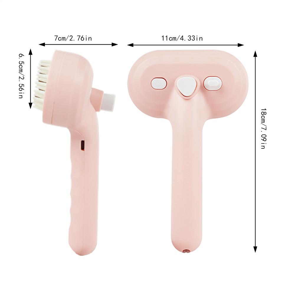 Pet Steamer Brush Detangling Massage Grooming Comb for Cat Dog Pet Spray Hair Removal Comb for Small Medium Animals