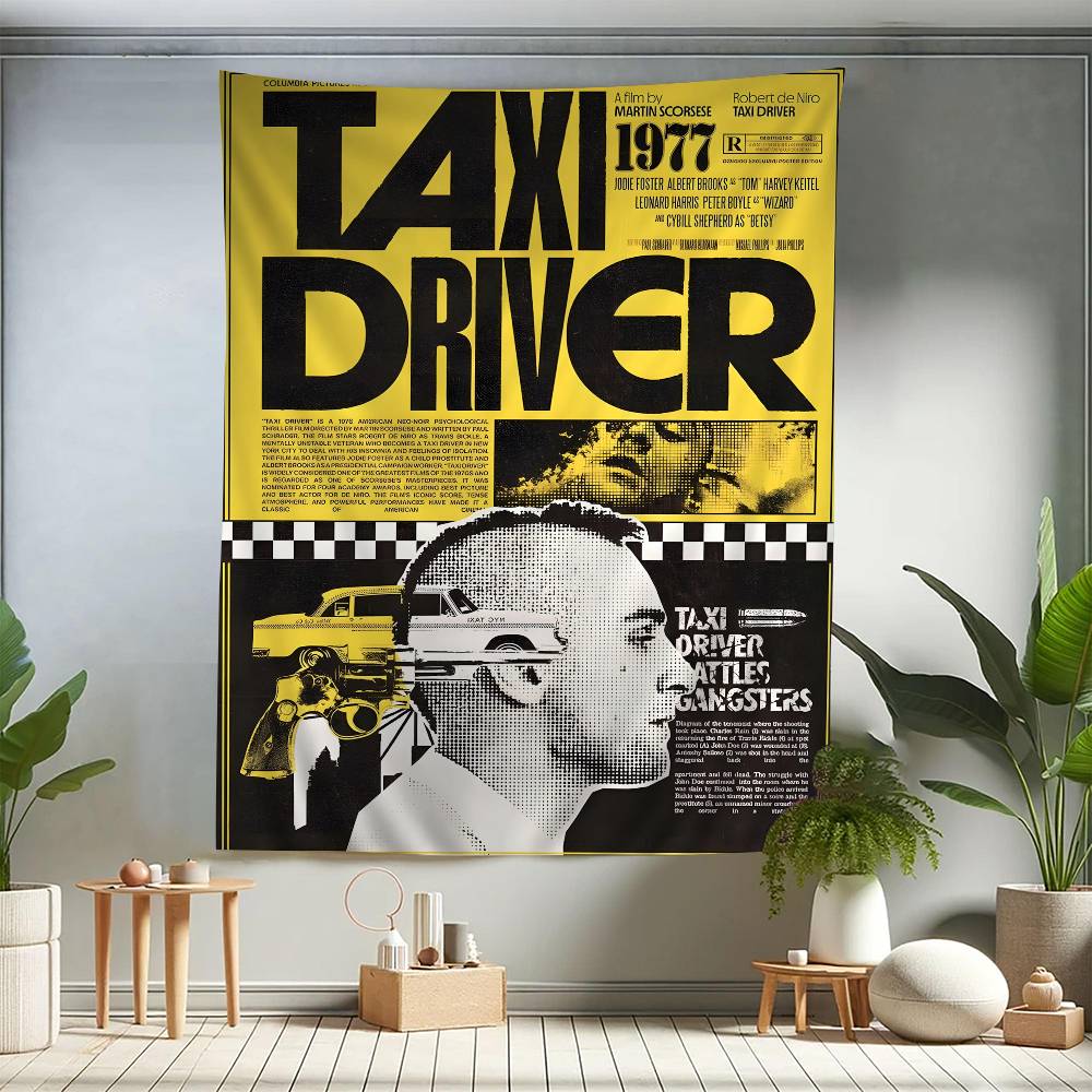 Crime Thriller Movies Taxi Driver Printed Large Wall Tapestry Hippie Wall Hanging Bohemian Wall Tapestries Mandala Home Decor