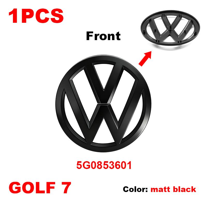 JQTYB1 1Pcs 135mm 112mm ABS Car Front Hood Cover Sticker Trunk For Volkswagen Golf 7 VW MK7 2014-2017 Logo Auto Badge Decal Accessories