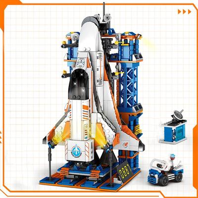 Weltraumraketen-Bausteine Space Shuttle Astronautenmodell Steine Stadtbau Kinderspielzeug Geschenke für Jungen Geschenke für Mädchen
