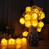 5M 50LED USB/Battery Operated Rose Flower LED Fairy String Lights Garland Christmas Tree Decoration Outdoor Street Lamp Wedding Garden Decor