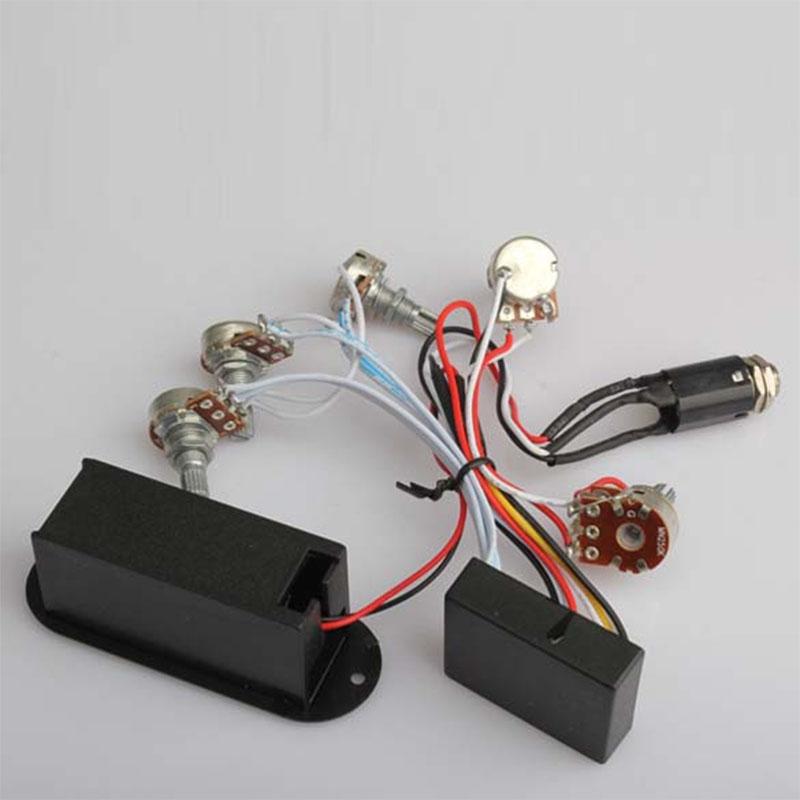 3 Band EQ Preamp Circuit Bass Guitar Wiring Harness For Active Bass Pickup-L016