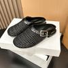 106-1 Fashion Woven Belt Buckle Hollow Flat-soled Single Shoes New Fairy Style Low-heeled Single Shoes Commuter Women's Shoes