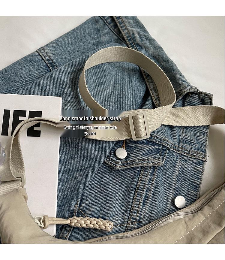 Women's Versatile Retro Nylon Crossbody Bag - Large Capacity Single Shoulder Dumpling Style