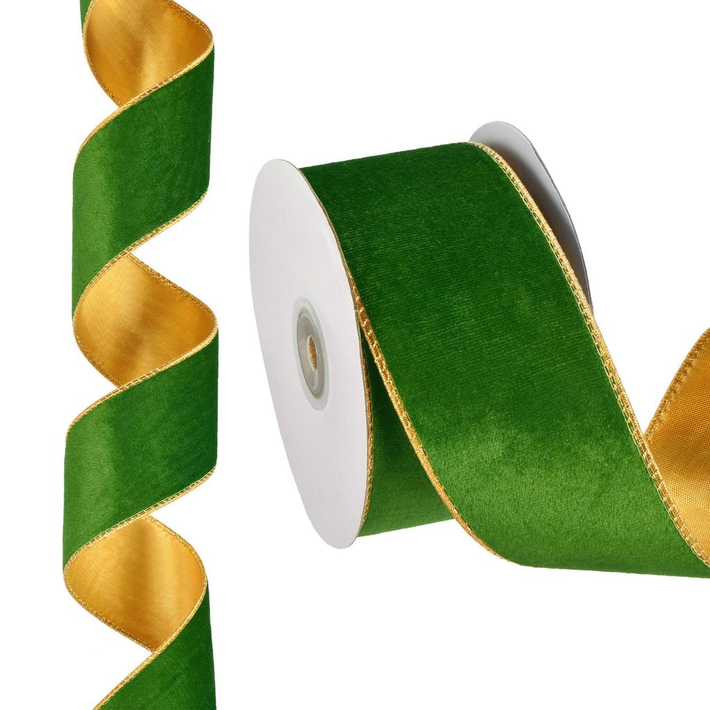 Velvet Ribbons Gift Wrapping Ribbon Christmas Ribbon for Craft Birthday Wedding Festival Holiday Decoration 10 Yards X 2.5"