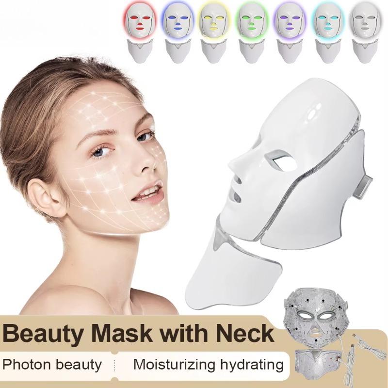 Multi-Functional LED Beauty Instrument - 7 Colors Facial Neck for Comprehensive Skin Care