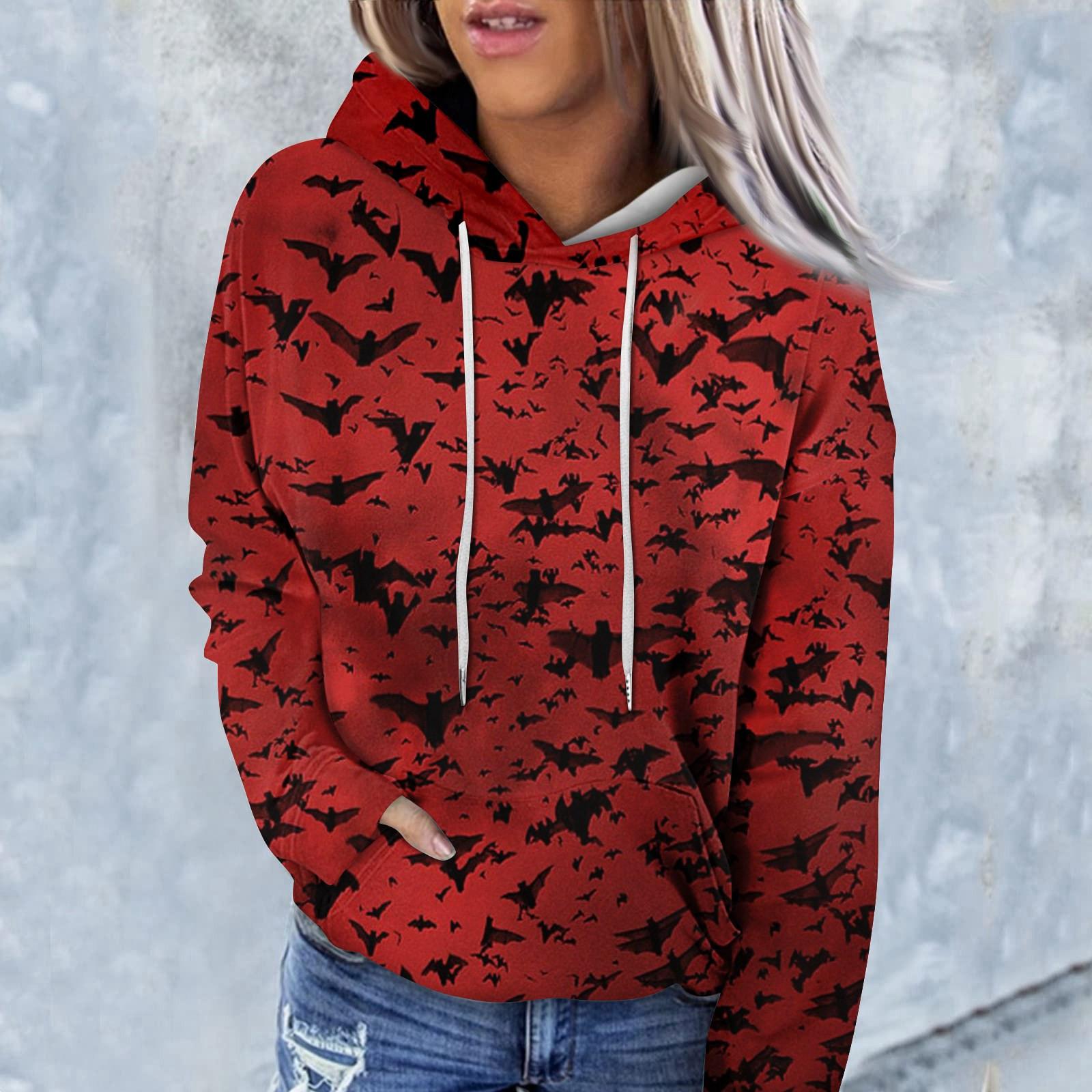 

Женская модная повседневная блузка с круглым вырезом и коротким рукавом с принтом XL красный