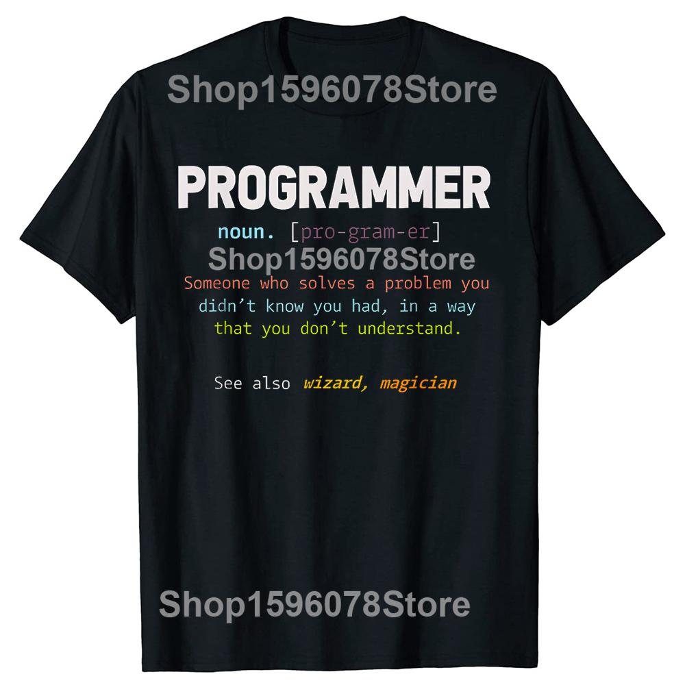 Computer Geek Nerd Gift Funny Programmer TShirt Men Clothing Fashion T Shirts Cotton Short Sleeve Oversized Loose Tshirt Tops