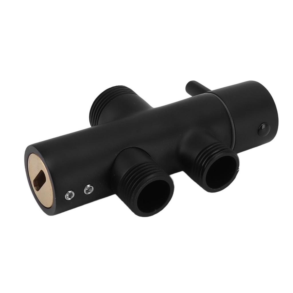 Duschkopfumsteller Schwarz Rostfrei Auslaufsicher Wandmontiert Duscharm Umstellventil für Toilette