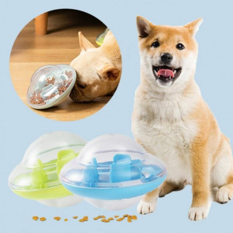 Pet food bowl nose work toy green